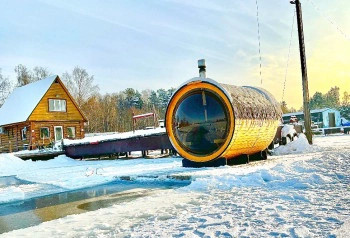 Баня на воде в Троицком